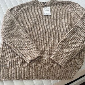 Zara Textured Tan Sweater